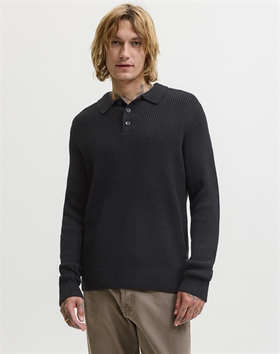 Jack & Jones - JJPannel Strik Polo - Black